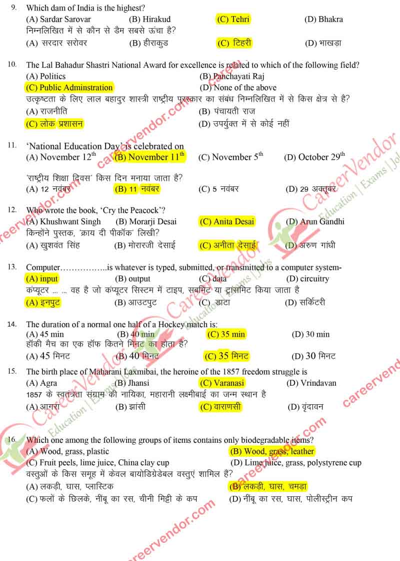 IPO MADHYA PRADESH Answers - Page 02