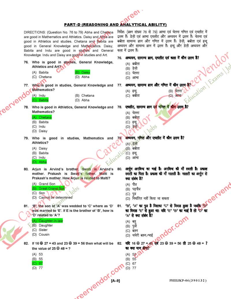 IPO-Punjab-2014 Answers - Page 09