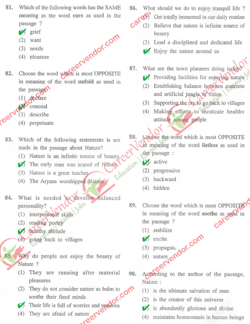 SSC CGL Answer Key Tier 1 Answer - Page 15