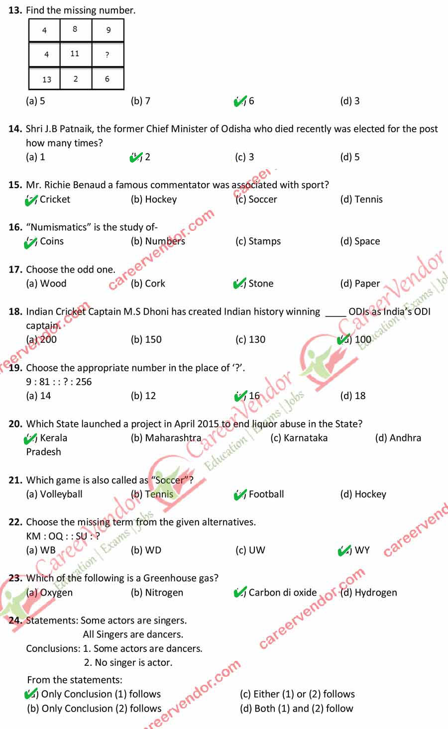 Jharkhand Forest Guard 2015 answer key - Page 2