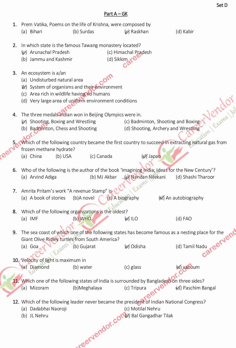 MP Postal Circle SA/PA Re Answer - Page 01
