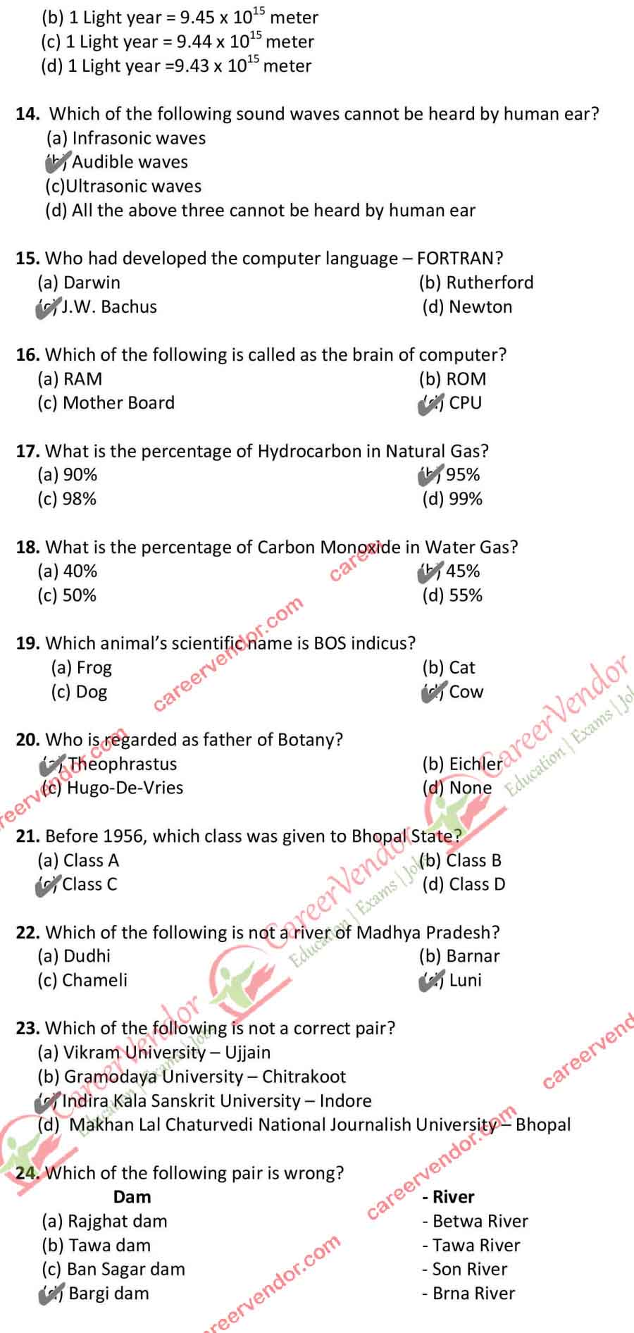 MP Police SI answer key 2015 - Page 2