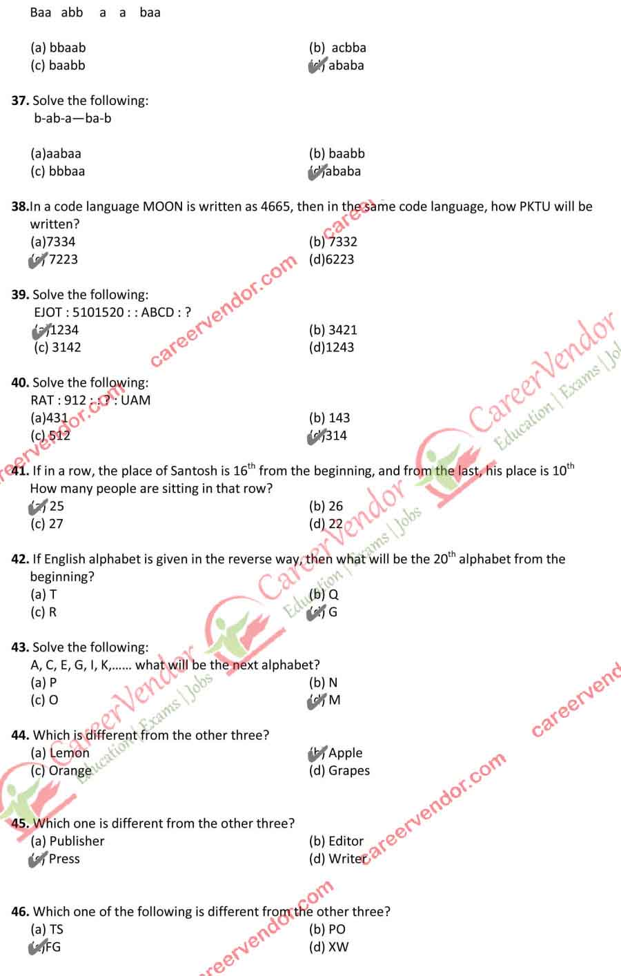 MP Police SI answer key 2015 - Page 4