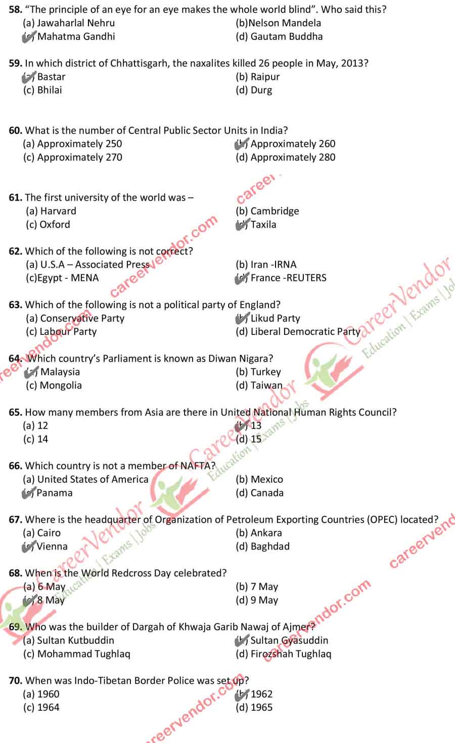 MP Police SI answer key 2015 - Page 6