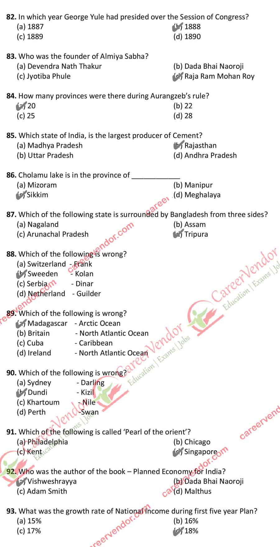 MP Police SI answer key 2015 - Page 8