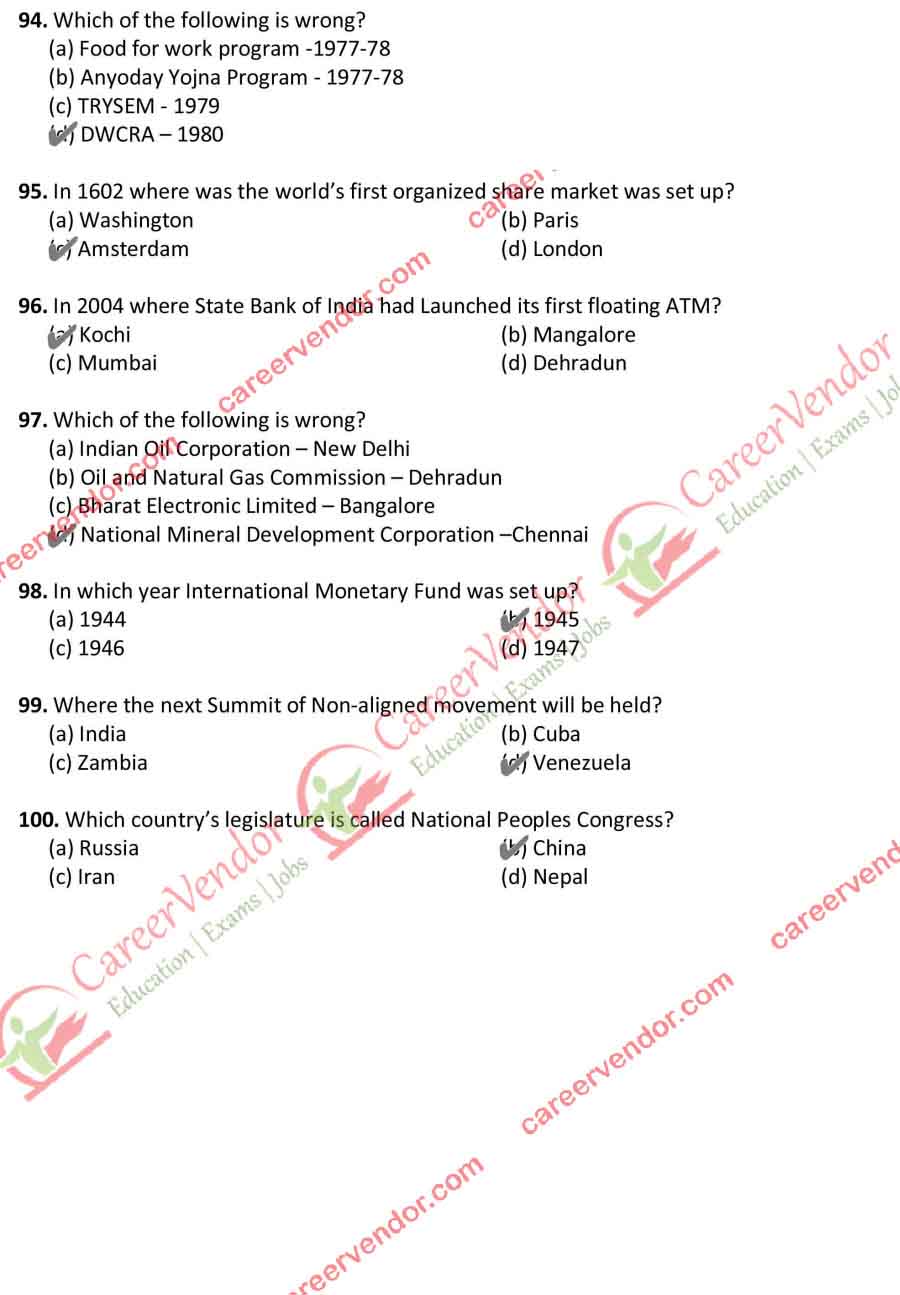 MP Police SI answer key 2015 - Page 9
