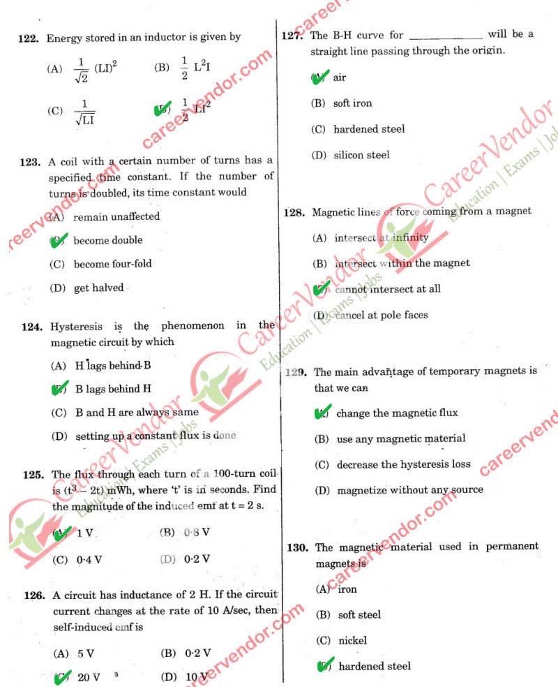 SSC JE Electrical 2014 Answers - Page 22