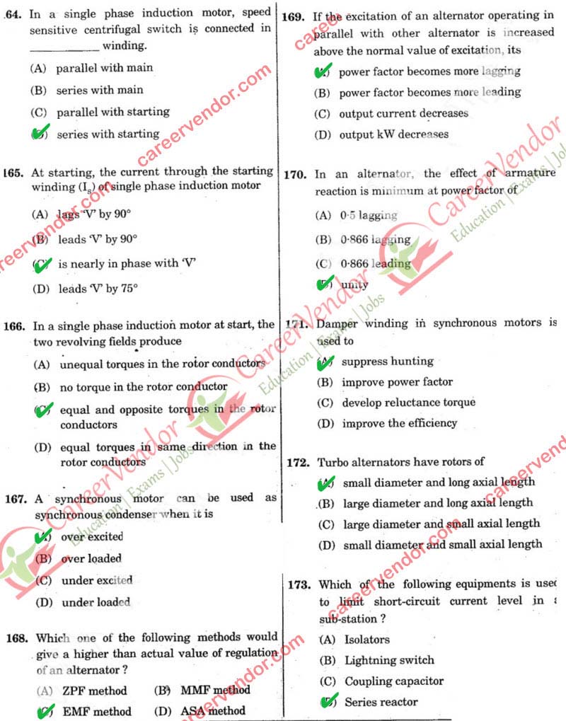SSC JE Electrical 2014Answers - Page 27
