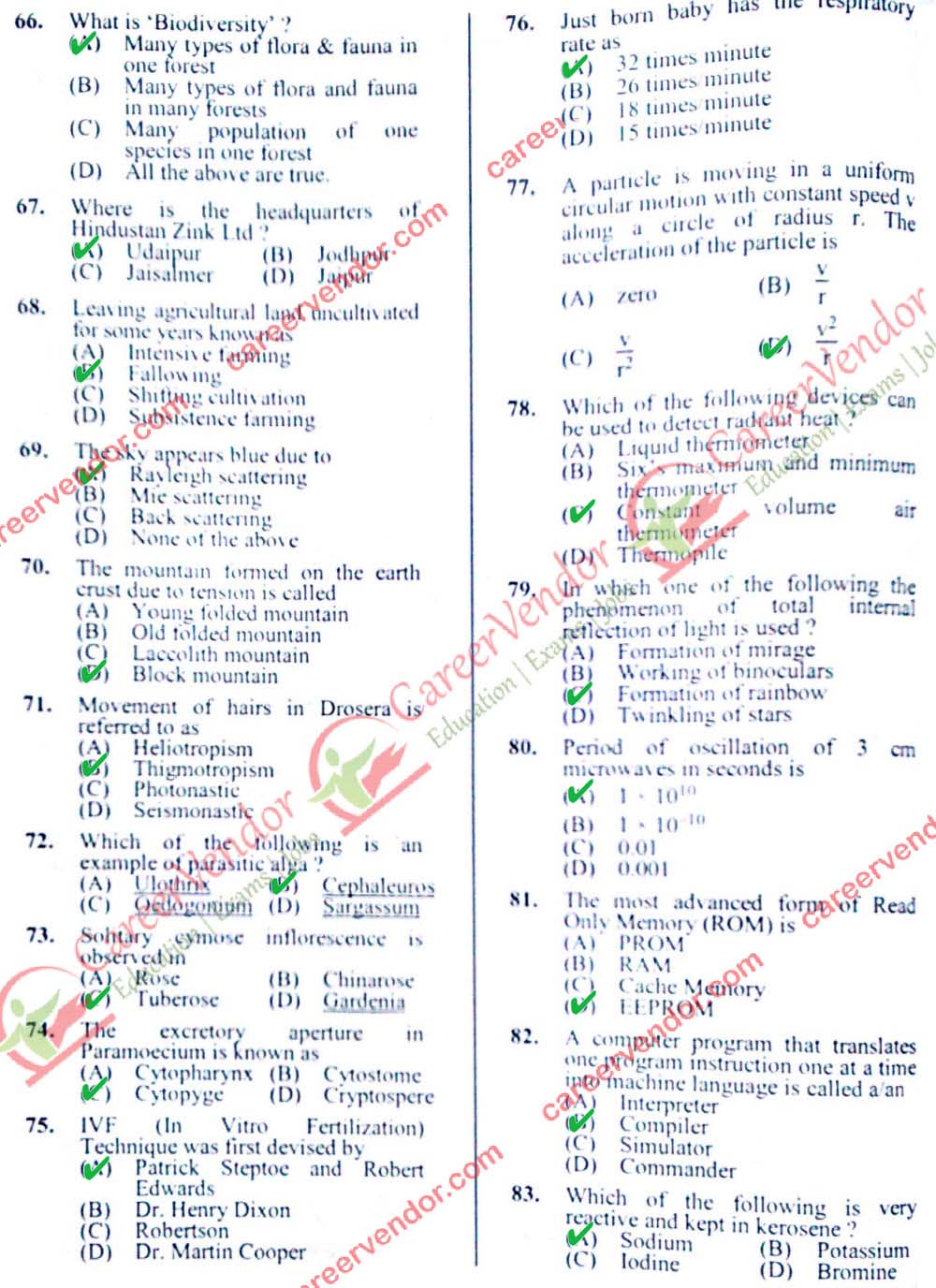 SSC CGL 2014 Tier 1 answer key - Page 7