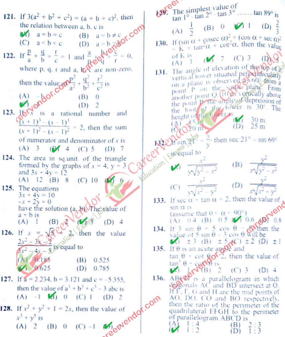 SSC CGL 2014 Tier 1 answer key - Page 11