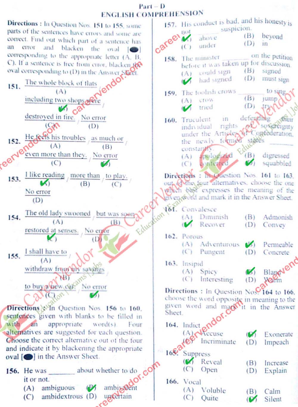 SSC CGL 2014 Tier 1 answer key - Page 14