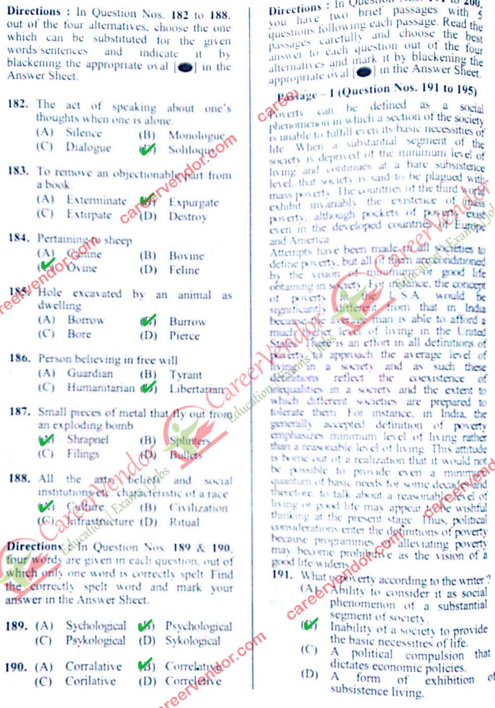 SSC CGL 2014 Tier 1 answer key - Page 16