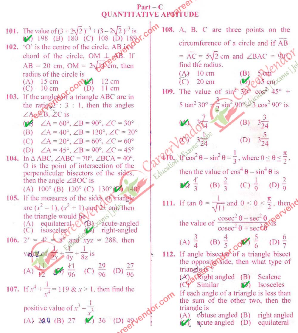 SSC CGL 2014 Tier-1 evening Answer - Page 9