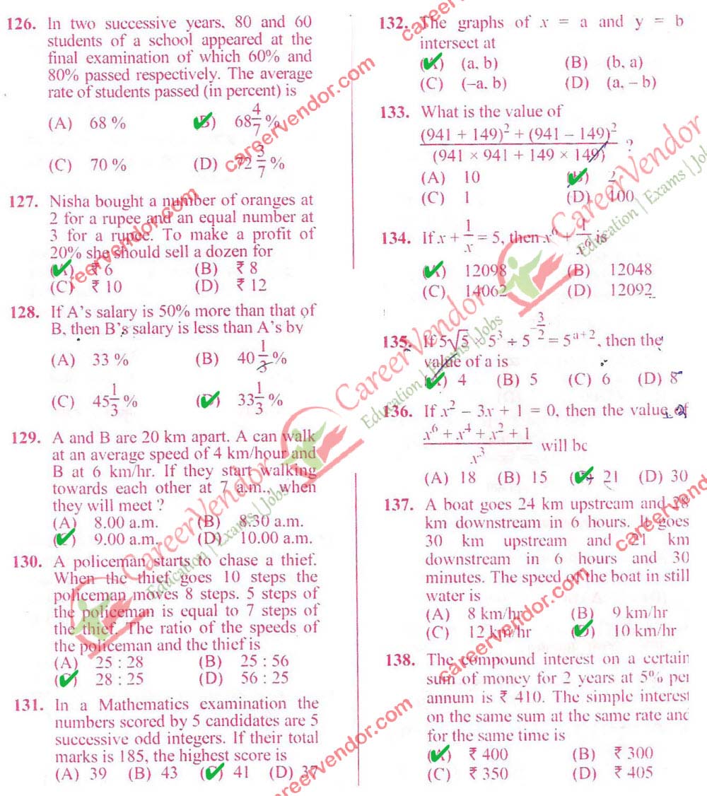 SSC CGL 2014 Tier-1 evening Answer - Page 11