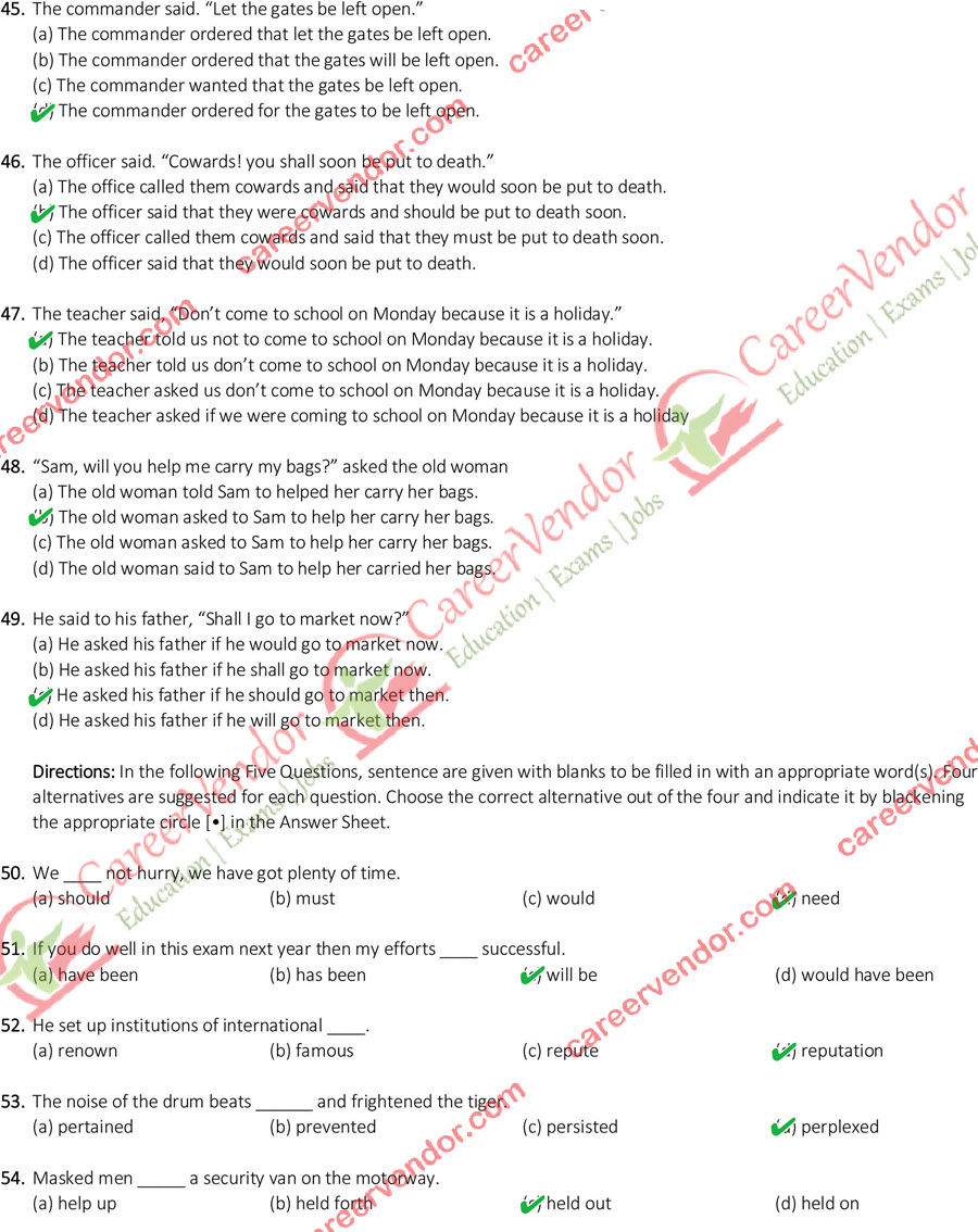 SSC CGL Tier 2 2015 English Answer Key - Page 5