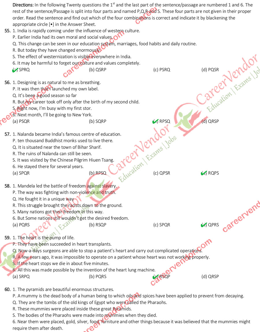 SSC CGL Tier 2 2015 English Answer Key - Page 6