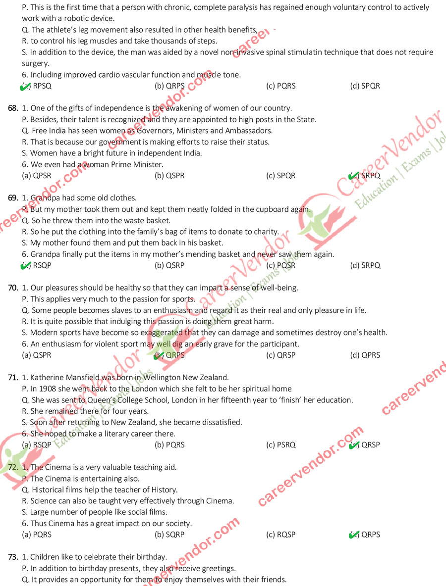 SSC CGL Tier 2 2015 English Answer Key - Page 8