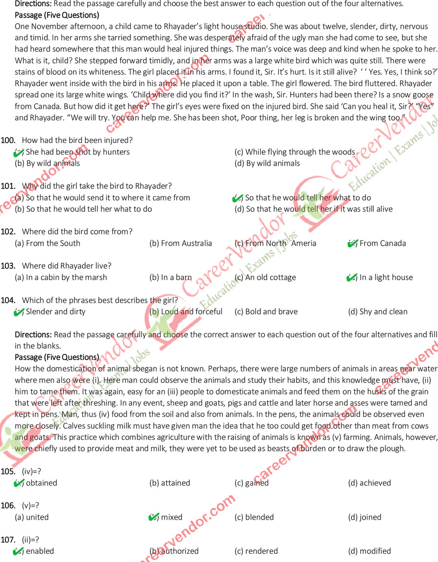 SSC CGL Tier 2 2015 English Answer Key - Page 11