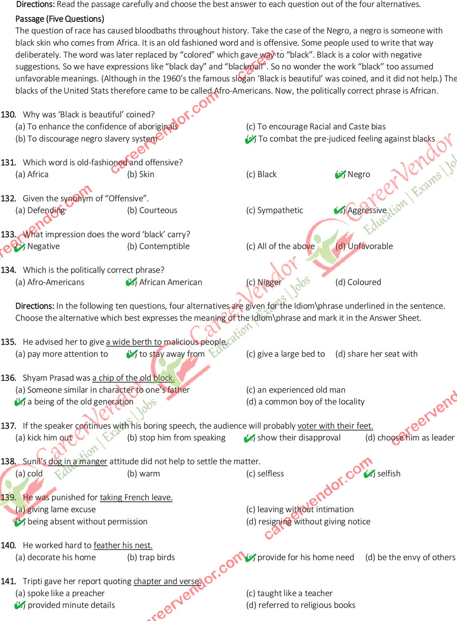 SSC CGL Tier 2 2015 English Answer Key - Page 14