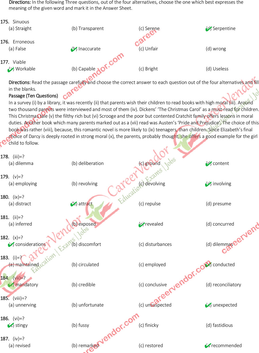 SSC CGL Tier 2 2015 English Answer Key - Page 18
