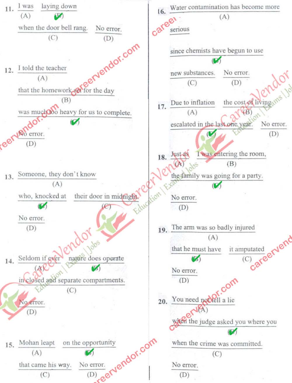 SSC CGL Tier 2 2013 re-exam answer key - Page 2