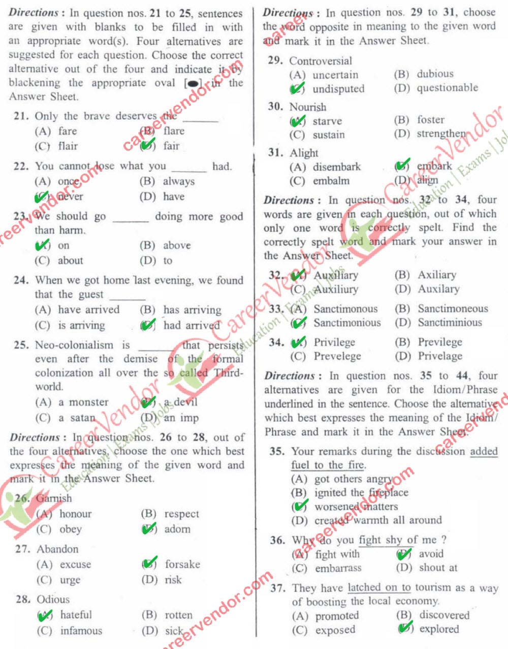 SSC CGL Tier 2 2013 re-exam answer key - Page 3