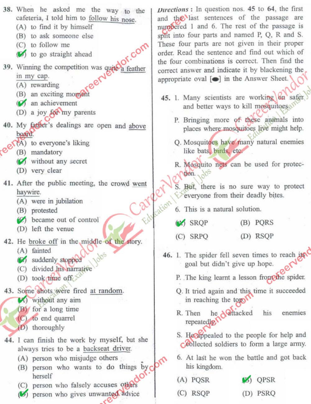 SSC CGL Tier 2 2013 re-exam answer key - Page 4