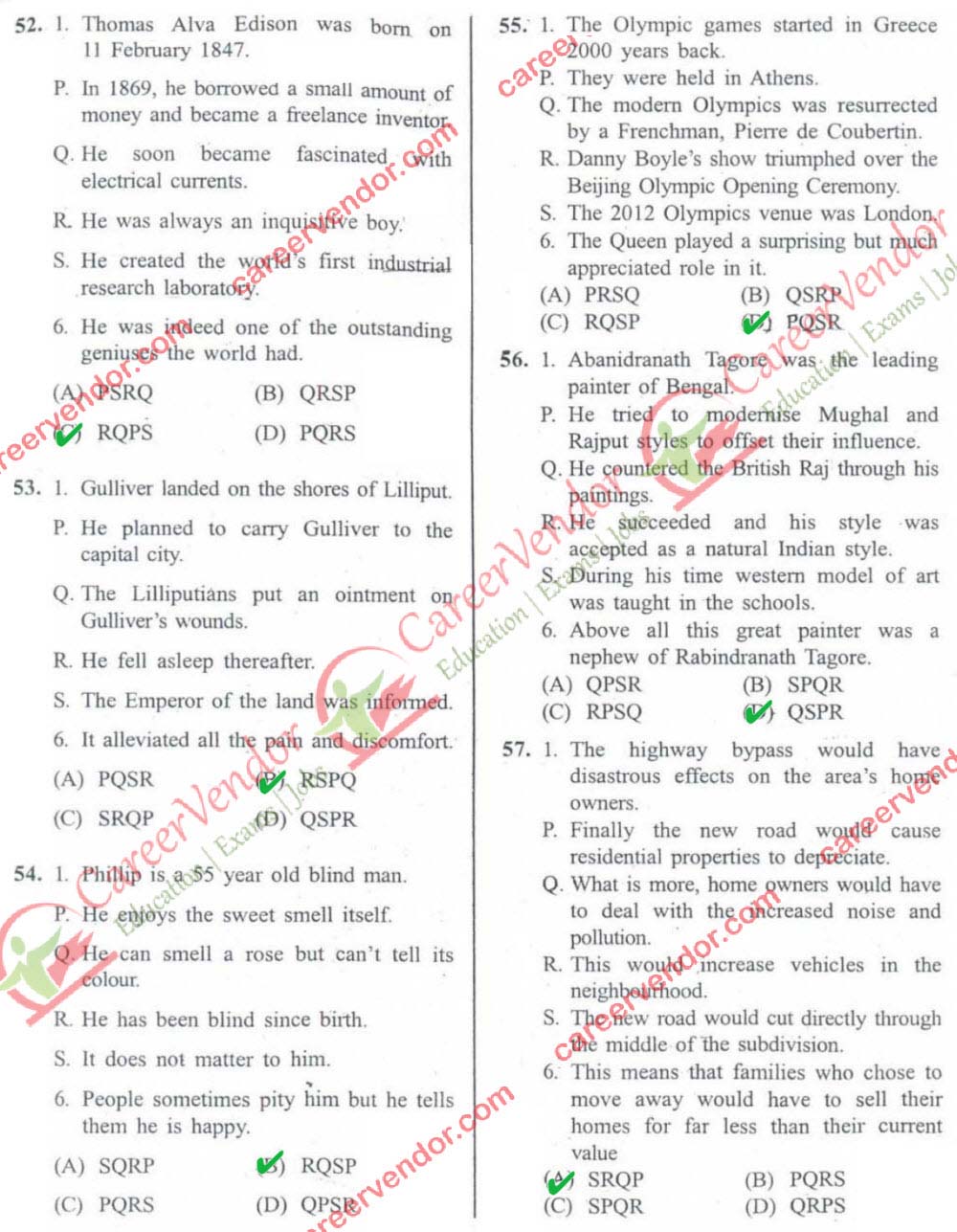 SSC CGL Tier 2 2013 re-exam answer key - Page 6