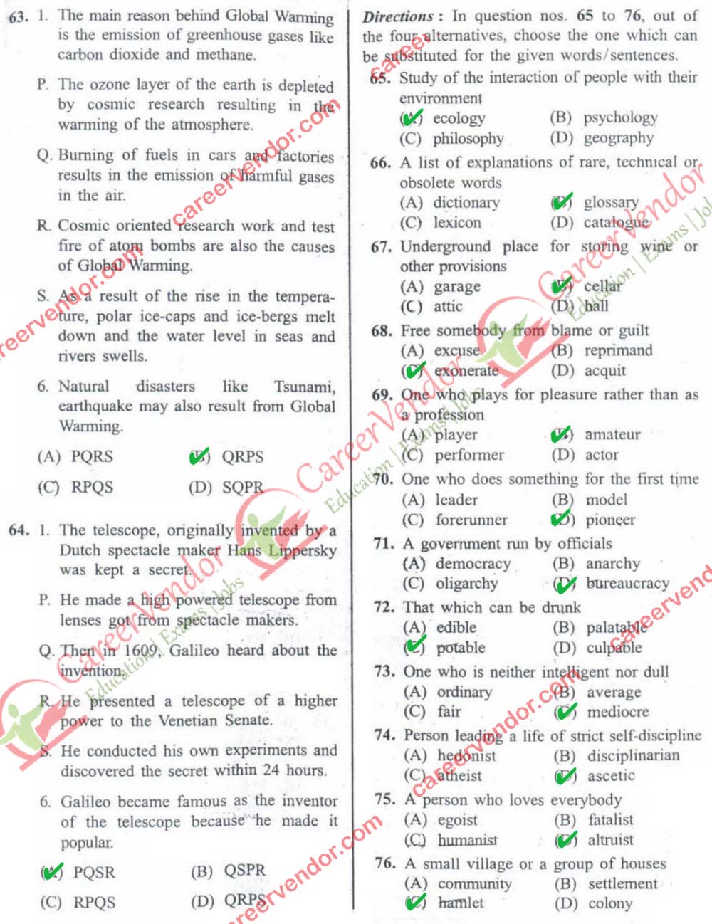 SSC CGL Tier 2 2013 re-exam answer key - Page 8