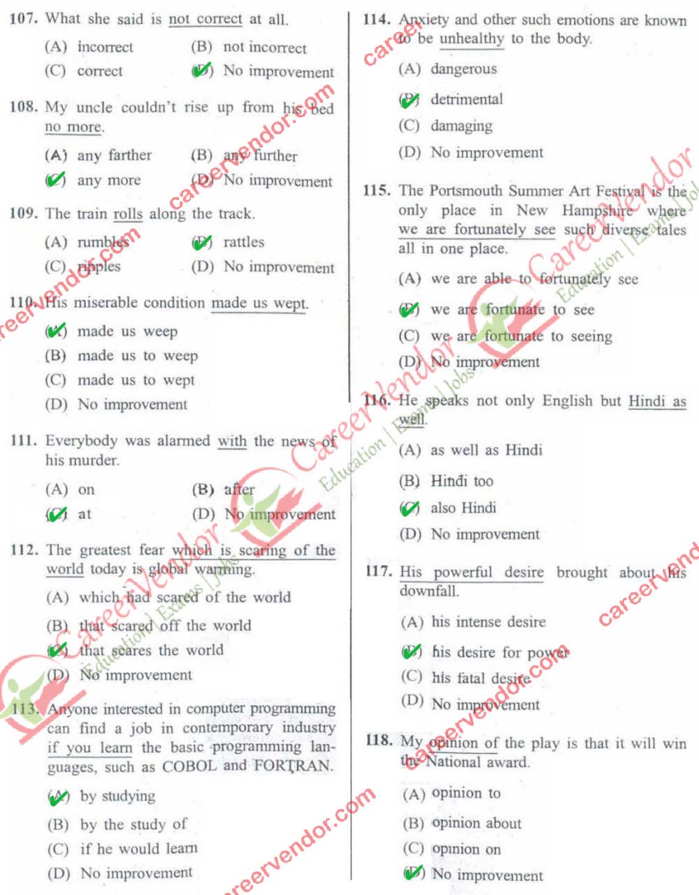 SSC CGL Tier 2 2013 re-exam answer key - Page 12
