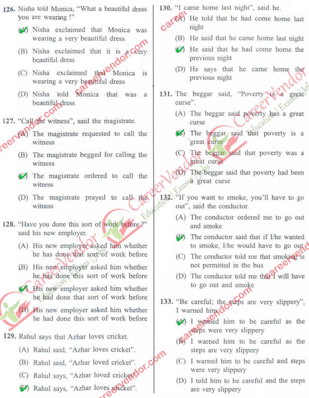 SSC CGL Tier 2 2013 re-exam answer key - Page 14