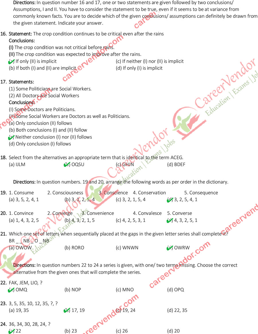 SSC CGL (Tier-1) 16 Aug 2015 Evening Shift answers - Page 2