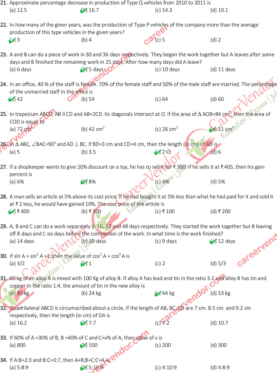 SSC CGL Tier 2 2015 Answer Key - Page 3