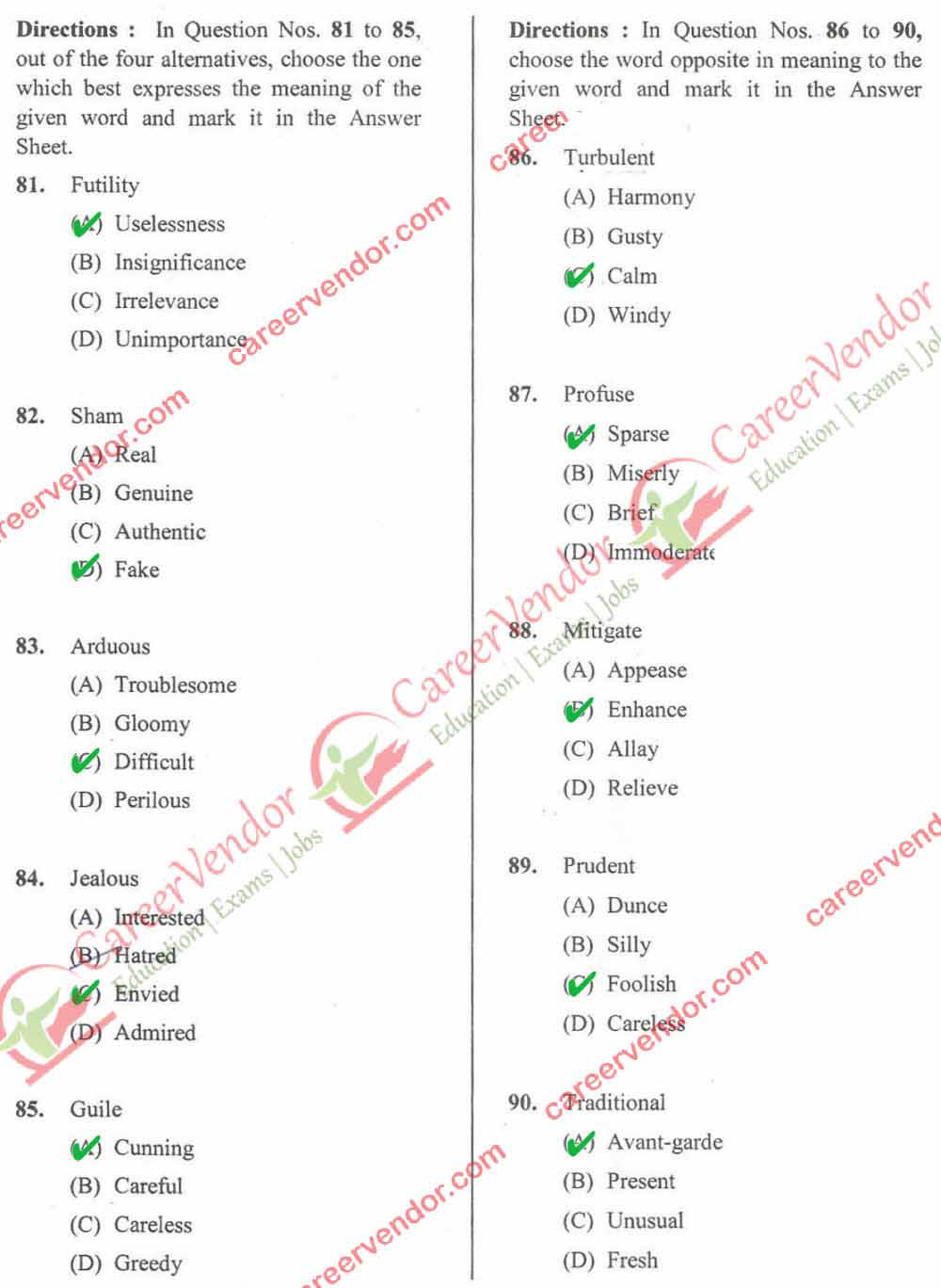 SSC CHSL (10+2)Answer - Page 08