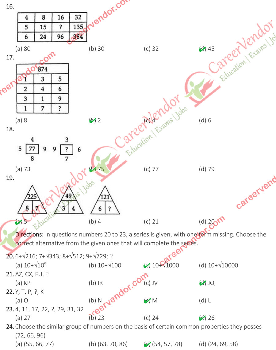 Chakbandi Lekhpal 08 Nov 2015 Morning Shift Answer Key - Page 2