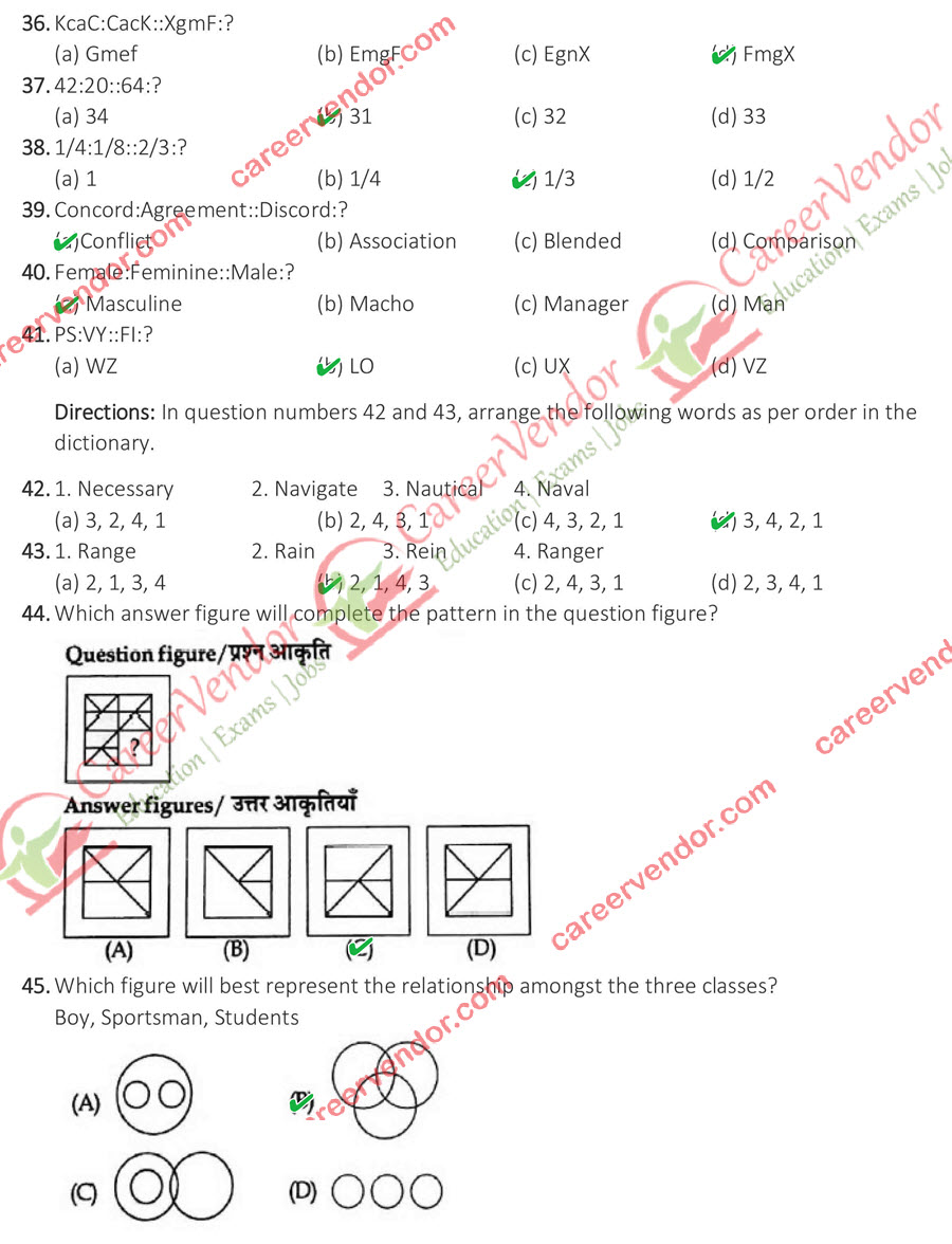 Chakbandi Lekhpal 08 Nov 2015 Morning Shift Answer Key - Page 4