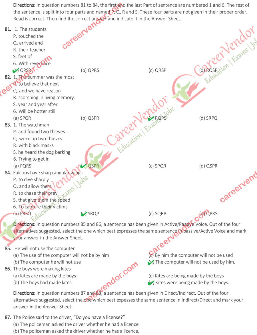 Chakbandi Lekhpal 08 Nov 2015 Morning Shift Answer Key - Page 8