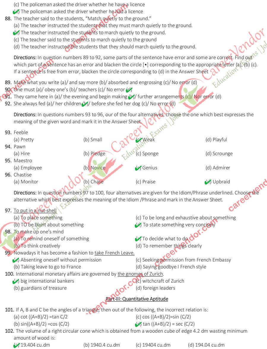 Chakbandi Lekhpal 08 Nov 2015 Morning Shift Answer Key - Page 9