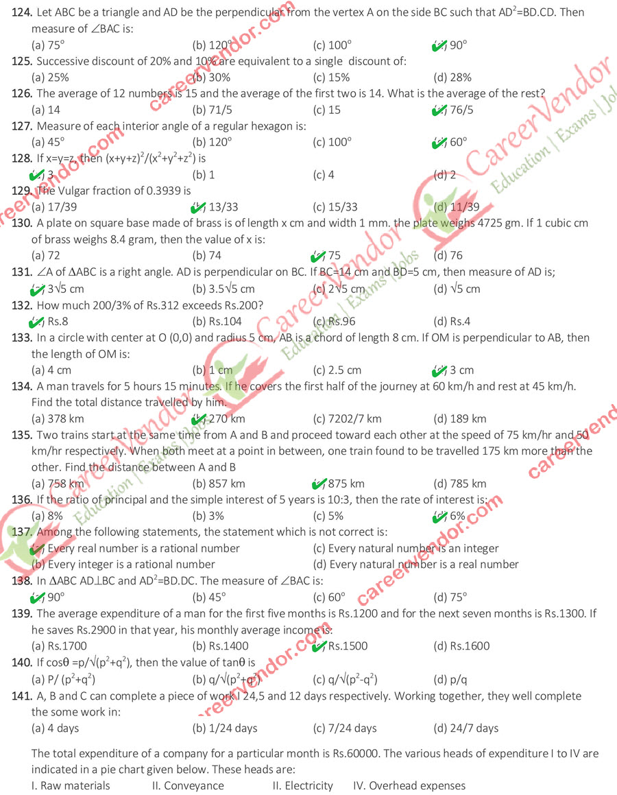 Chakbandi Lekhpal 08 Nov 2015 Morning Shift Answer Key - Page 11