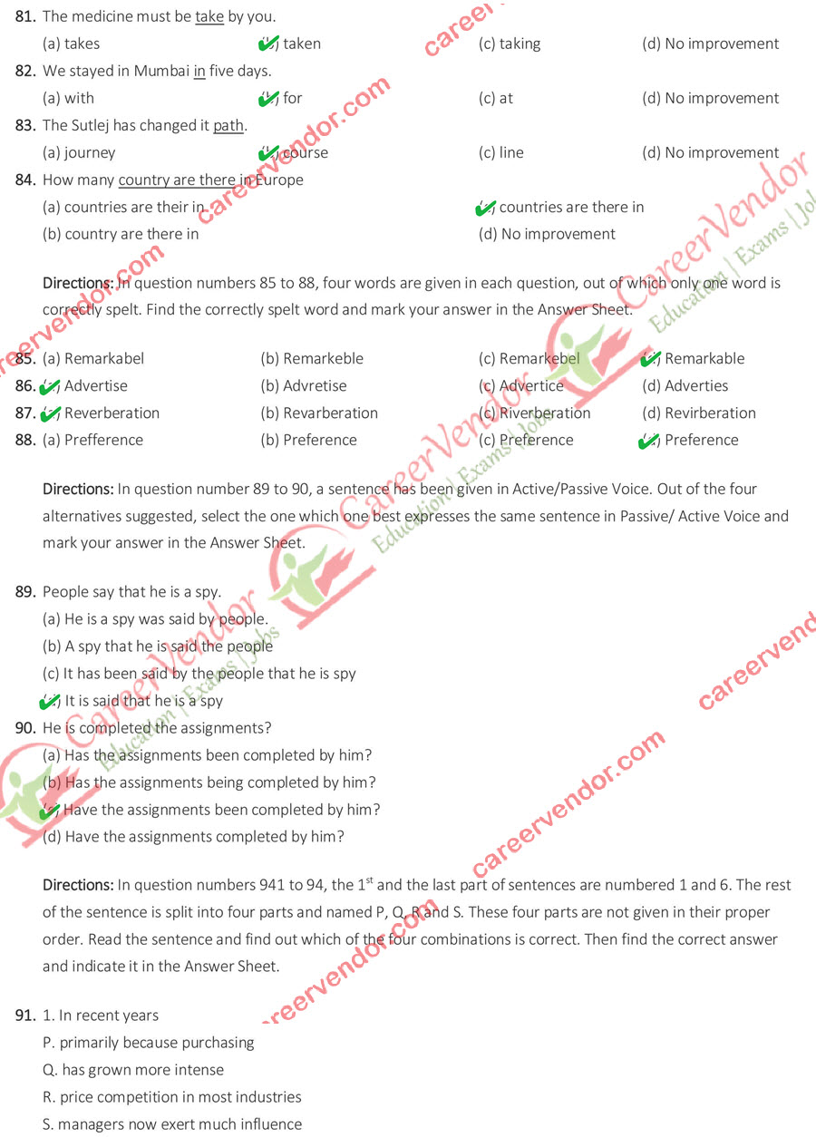 Chakbandi Lekhpal 08 Nov 2015 Morning Shift Answer Key - Page 8