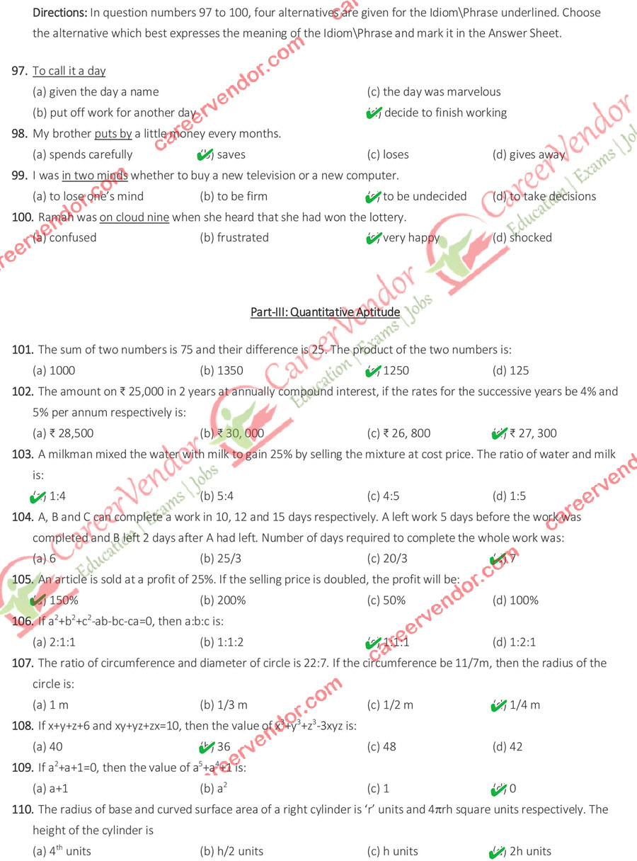 Chakbandi Lekhpal 08 Nov 2015 Morning Shift Answer Key - Page 10