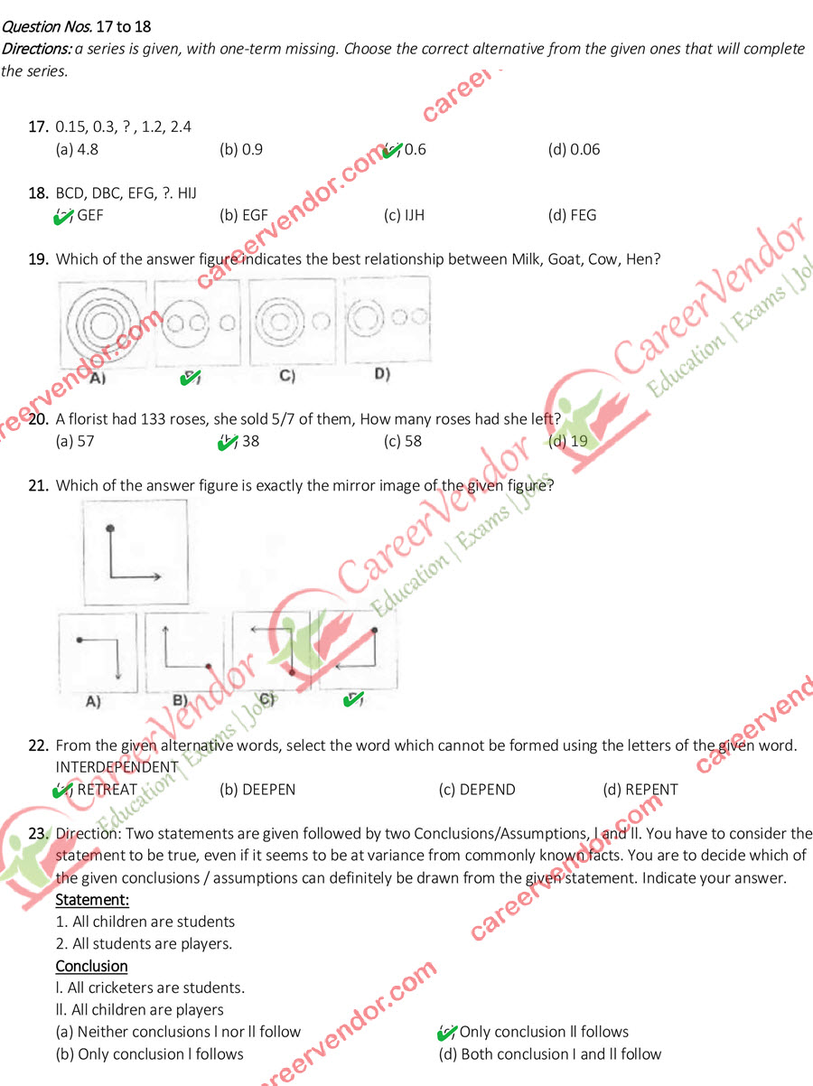 SSC GD Constable answer key - Page 3