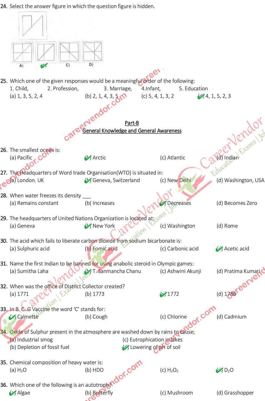 SSC GD Constable answer key - Page 4