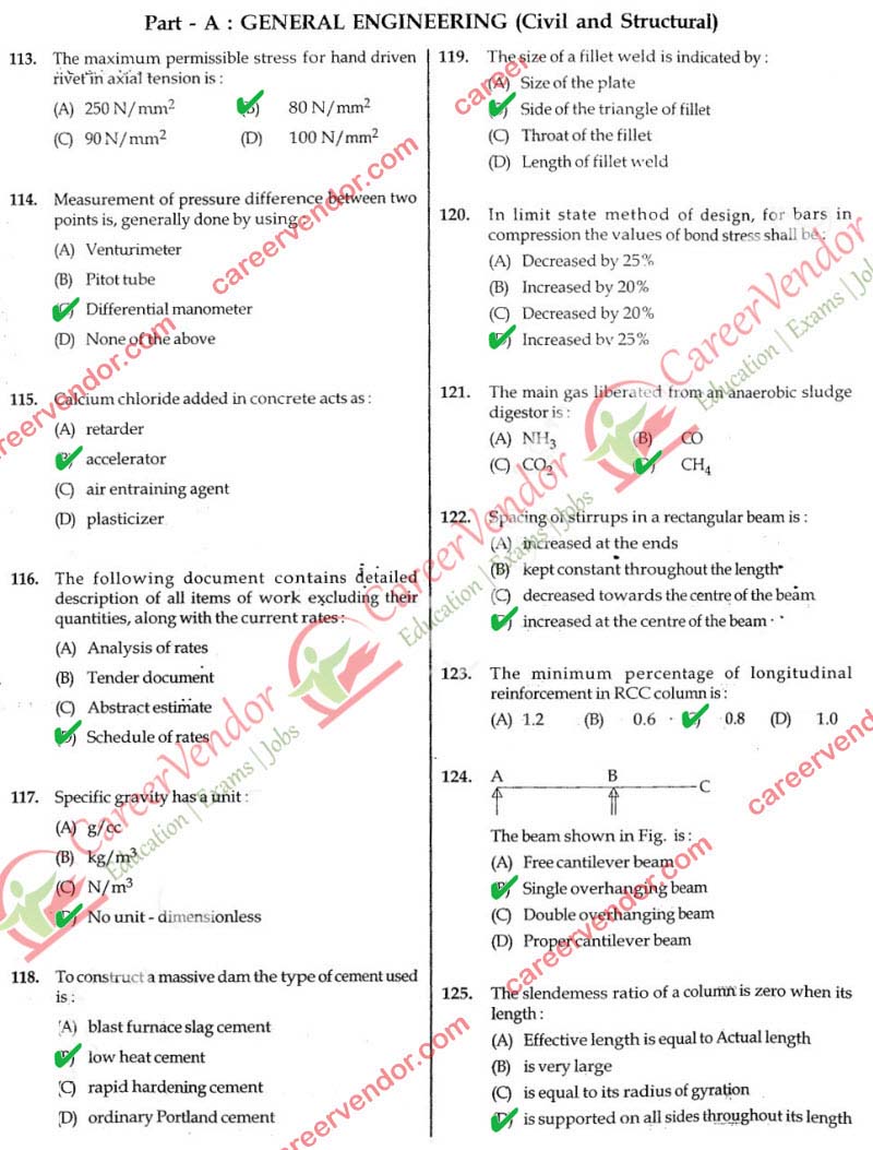 SSC IE civil Morning 2014 Answers - Page 09