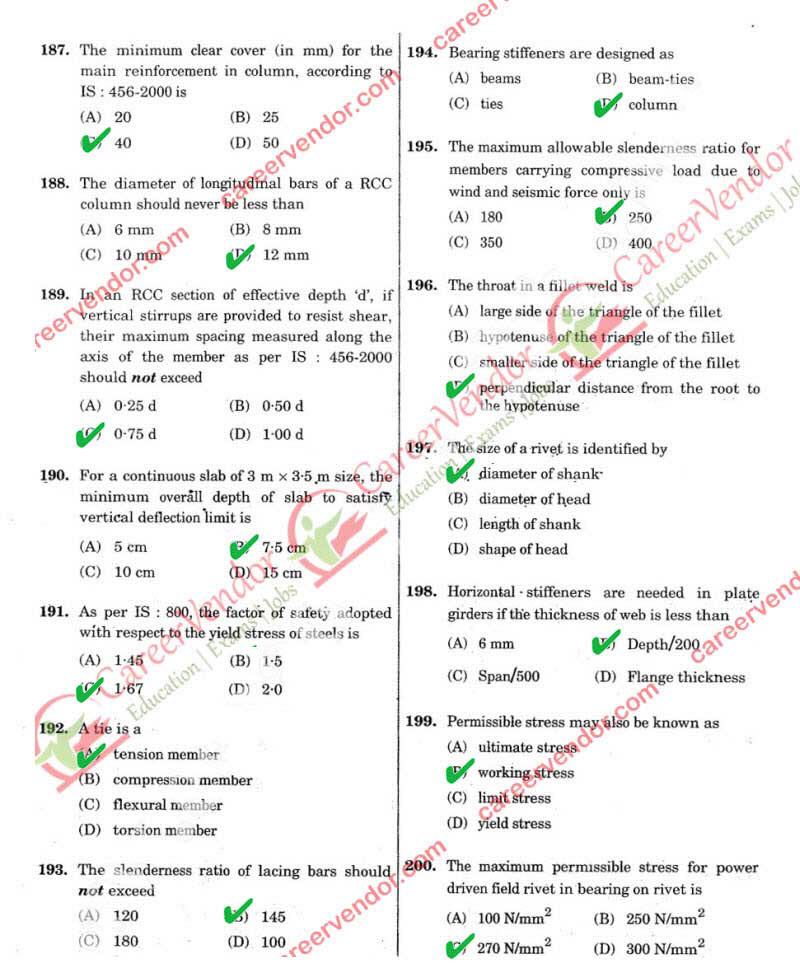 SSC JE Mechanical Evening Answers - Page 18