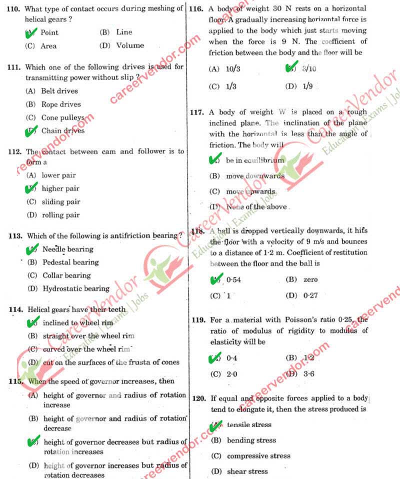 SSC JE Mechanical Evening Answers - Page 2