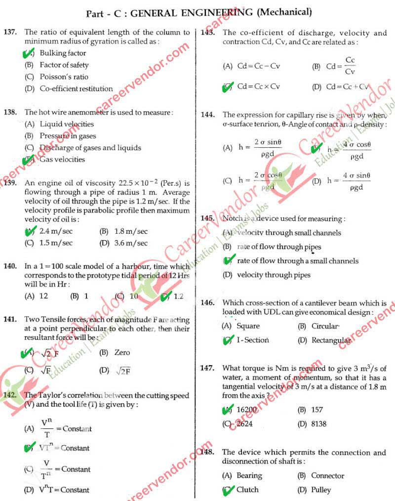 SSC JE Mechanical morning Answers - Page 27