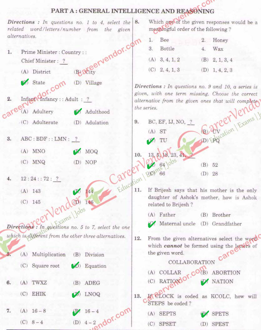 SSC MTS solved paper 2014 - Page 1