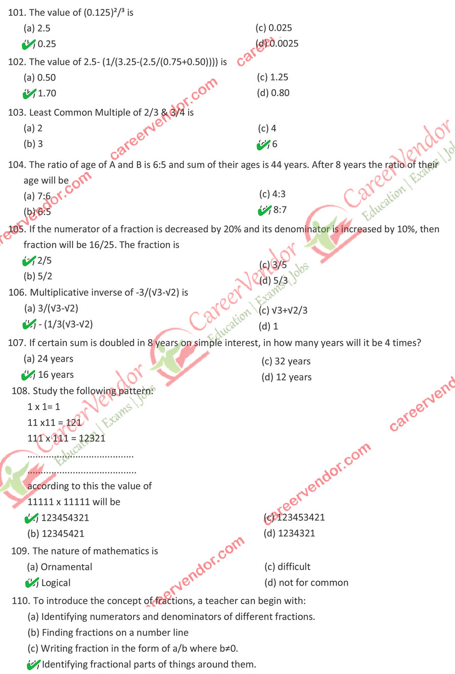 UPTET 2016 Primary solved paper - Page 11