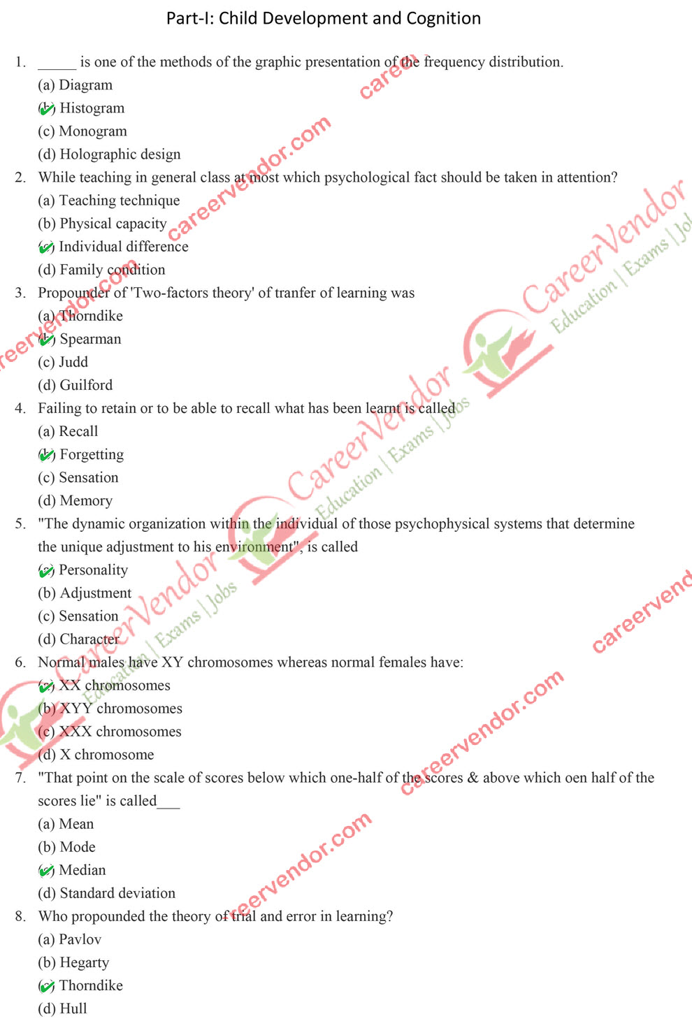 UPTET 2015 (Junior) Answer Key - Page 1